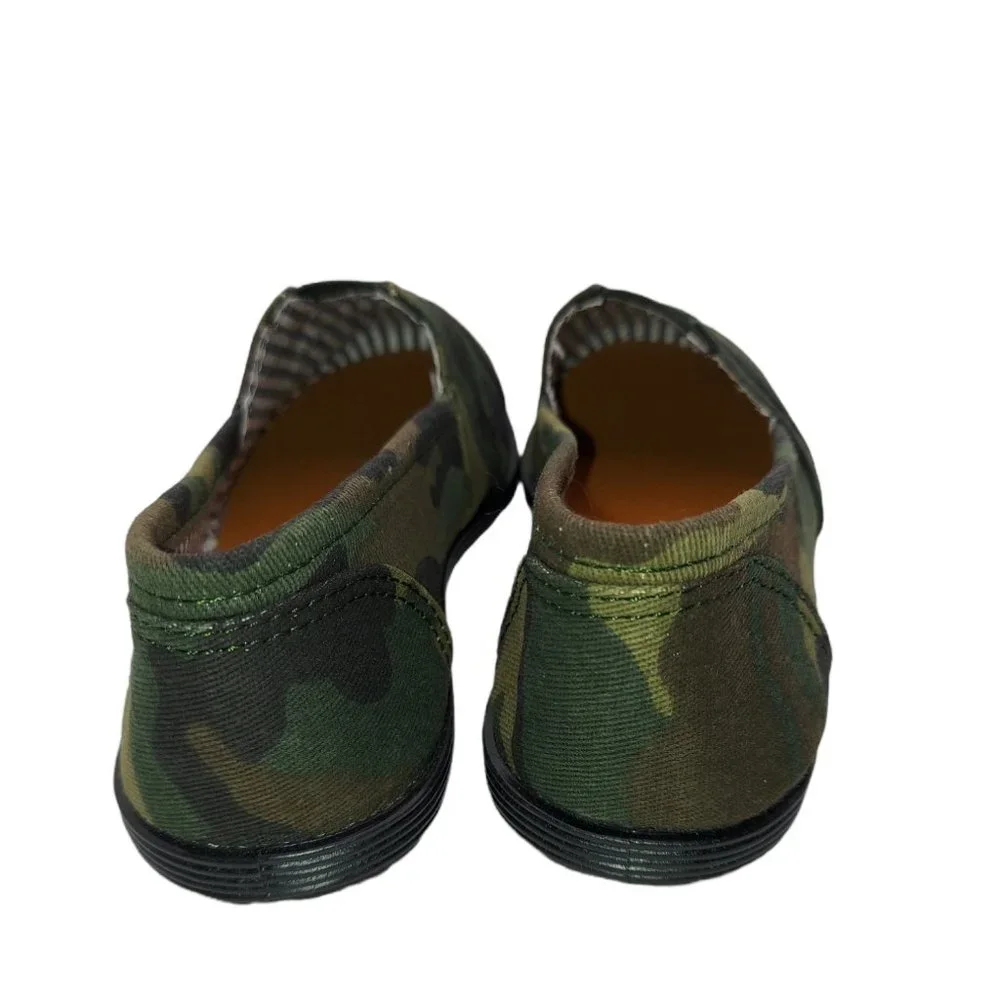 Forever Green Camouflage Flat Slip-on Loafers Women's Size 5